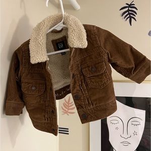 Baby Gap sherpa lined corduroy jacket